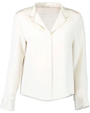 Peter Cohen Cuffed-Sleeves Buttoned Blouse - White