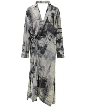 Yohji Yamamoto Printed Dress - White