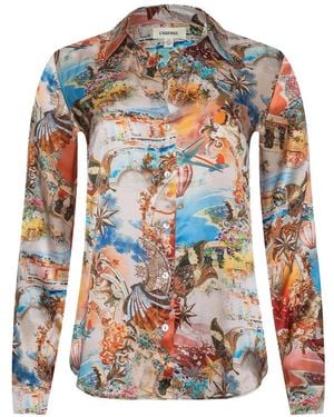 L'Agence Tyler Silk Blouse Top - Multicolor