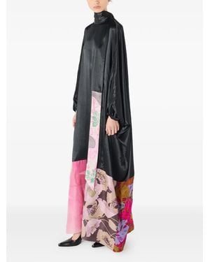 Marine Serre Silk Dress - Pink