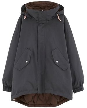 Bellerose Hedi Hooded Reversible Coat - Black