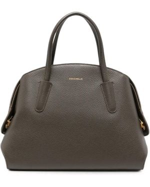Coccinelle Tylde Grained Leather Tote Bag - Black