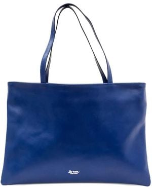 LA ROSE Zip Fastening Tote Bag - Blue
