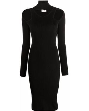Coperni Cut-Out Midi Dress - Black
