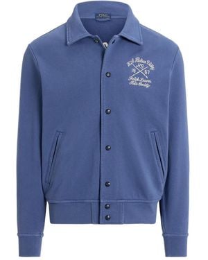 Polo Ralph Lauren Embroidered-Detail Bomber Jacket - Blue
