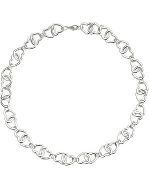 The Good Statement Heart-Link Necklace - White