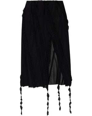 Blumarine Ruched Midi Skirt - Black