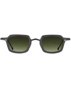 Rigards X The Viridi Anne Geometric-Frame Sunglasses - Green