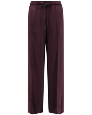 Vince Drawstring-Waist Satin Pants - Purple