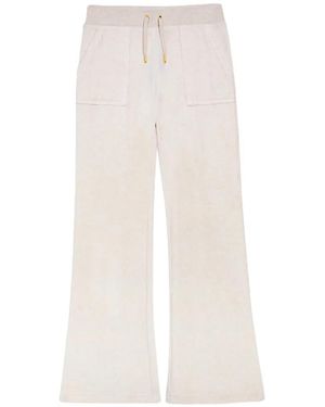 Juicy Couture Velour Flared Track Trousers - White
