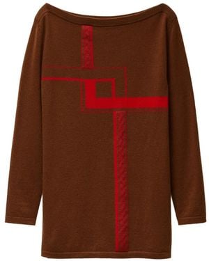 Versace Cashmere-Knit Mini Dress - Red