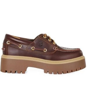 Timberland Stone Street Chunky-Sole Boat Shoes - Marrone