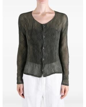 Issey Miyake Button-Up Vest - Zwart