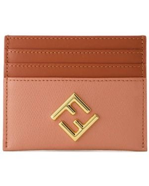 Fendi Diamonds Ff Card Holder - Brown