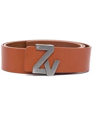 Zadig & Voltaire Logo-Buckle Belt - Brown