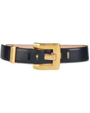 Balmain Ceinture En Cuir De Veau Anthem - Noir