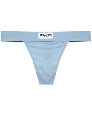 DSquared² Logo-Patch Thongs - Blue