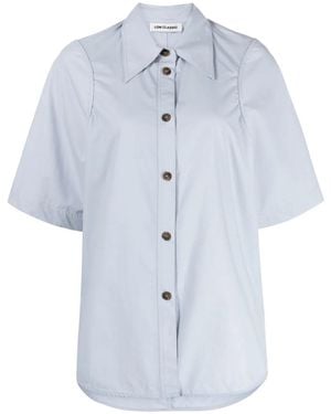 Low Classic Pointed-Collar Cotton Shirt - Blue