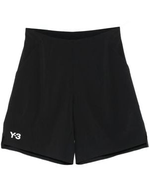 Y-3 Bermudas con logo - Negro