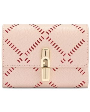 Furla Compact S Embossed Wallet - Pink