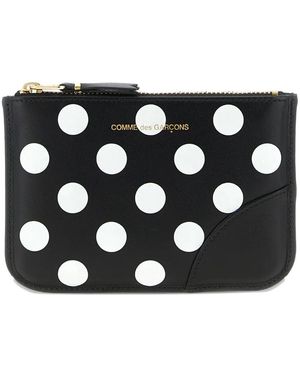 Comme des Garçons Polka Dot Print Wallet - Schwarz
