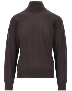 Emporio Armani Roll-Neck Wool Jumper - Black