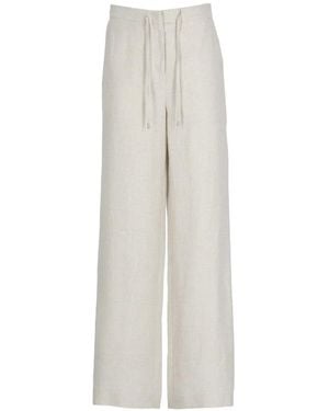 Lardini Linnen Straight Broek - Wit
