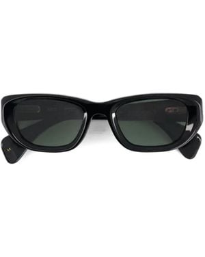 Sato Eyewear Sador Rectangle-Frame Sunglasses - Black