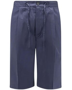 Hevò Torre Lapillo Pleated Shorts - Blue