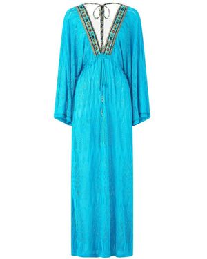 CAMILLA V-Neck Kaftan - Blue