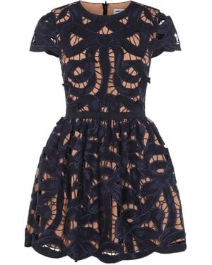 ワンピース SELF PORTRAIT COTTON SANGALLO MINI DRESS (SS25136SBL BLUE) Women's Dresses, Iconic & Exclusive Styles – self-portrait-US