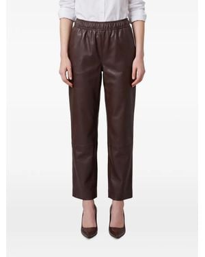 PARIENTE Sarah Leather Trousers - Brown