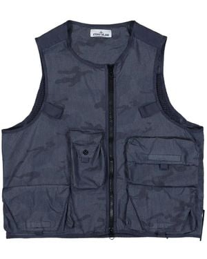 Stone Island Ripstop-Tc Vest - Blue