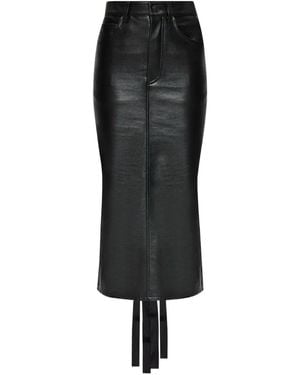 Balenciaga Leather Skirt - Black