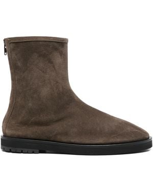 Dear Frances Joss Suede Zip Boots - Brown