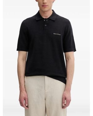 Marc O' Polo Logo-Embroidered Polo Shirt - Black