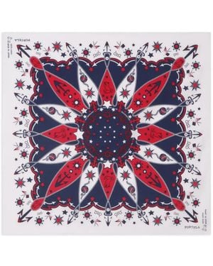 Fortela Anchor Star Pattern Bandana - White