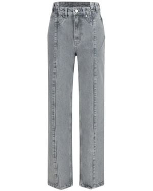 Ganni Belt-Loop Jeans - Gray