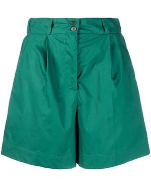 Woolrich Pleat-Detail High-Waisted Shorts - Green