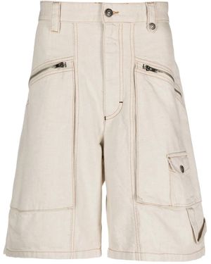 Isabel Marant Mini Denim Bermuda Shorts - Natural