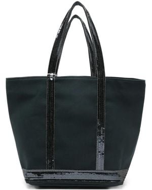 Vanessa Bruno Medium Cabas Sequin Embellished Tote Bag - Black