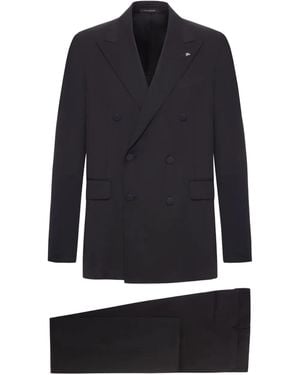 Tagliatore Wool Double-Breasted Suit - Blue
