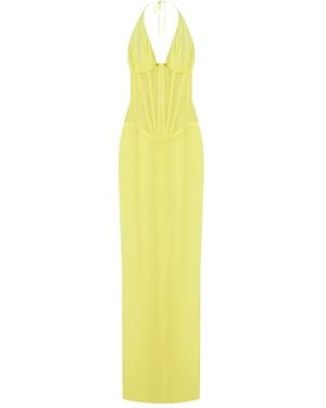 Monot Maxikleid Mit Neckholder - Gelb