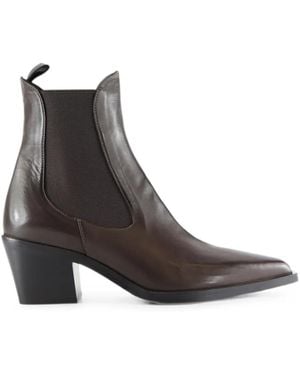 Notabene Luna Pointed-Toe Boots - Brown