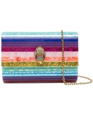Kurt Geiger Party Eagle Striped Clutch Bag - Pink