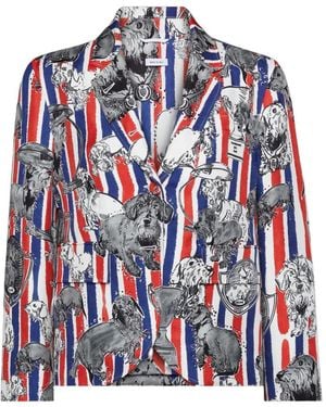 Thom Browne Manteau Hector En Soie À Design Déstructuré - Red