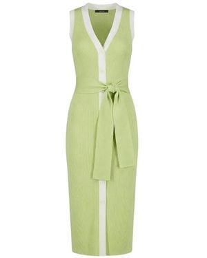 Toccin Victoria Tie-Front Sleeveless Midi Dress - Green