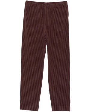 Homme Plissé Issey Miyake Pleated Cropped Trousers - Purple