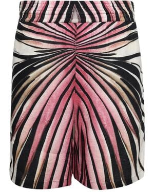 Roberto Cavalli Ray Print Shorts - Red