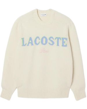 Lacoste Jersey con logo en intarsia - Blanco